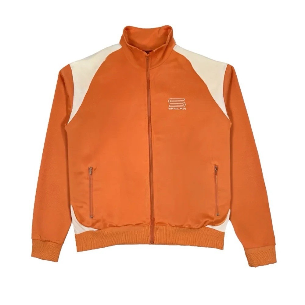 SINCLAIR Tech Logo Track Jacket Rust Orange Men's Size XL NWT Streetwear